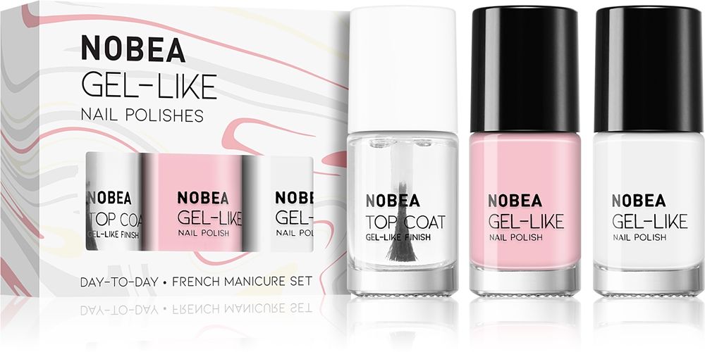 NOBEA Day-to-Day 3-Piece Nail Polish set with Top coat — image 1