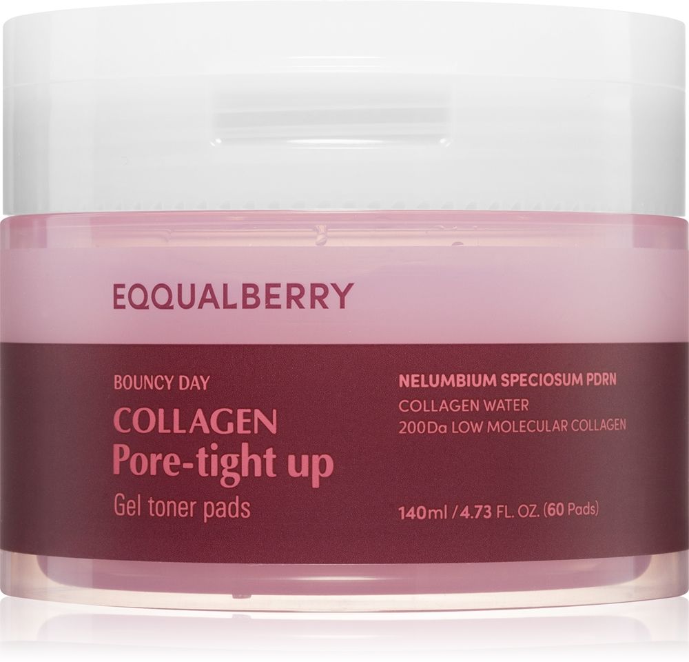 EQQUALBERRY Collagen Pore-Tight Up Gel Toner Pads — foto 1